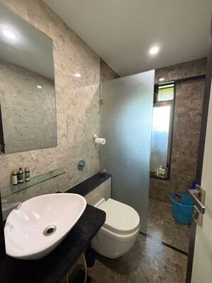 Bathroom in 2 BHK Apartment at Sagar Vieena Apartment, Bandra West – for Rent
