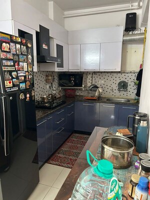 Kitchen in 3 BHK Apartment at Saya Gold Avenue, Vaibhav Khand – for Sale