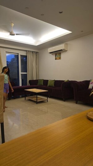 Living Room in 4 BHK Apartment at Vasant Enclave – for Rent