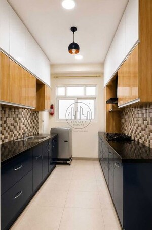 Kitchen in 2 BHK Apartment at Prestige Lakeside Habitat Villas, Gunjur – for Rent