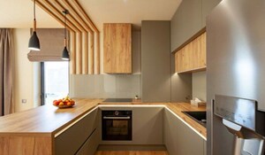 Kitchen in 3 BHK Builder Floor at Sector 1 Greater Noida – for Sale
