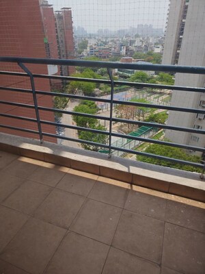 Balcony in 2.5 BHK Apartment at Mahindra Aura Phase III, Sector 110a – for Rent