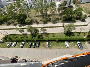 Balcony in 3 BHK Apartment at Ansal Sushant Jeevan Enclave, Sushant Golf City – for Rent