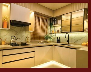 Kitchen in 2 BHK Apartment at Dosti 604, Wagle Industrial Estate – for Sale
