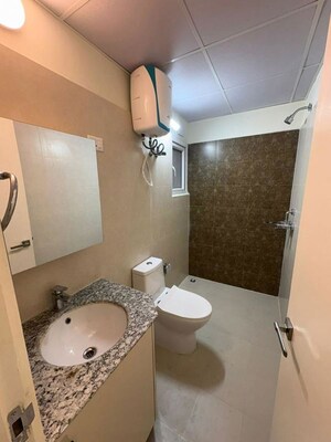 Bathroom in 3 BHK Apartment at Omaxe The Palace, Gomti Nagar – for Rent
