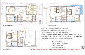 Floor Plan in 4 BHK Villa at Trifecta Verde En Resplandor, Budigere Road – for Sale