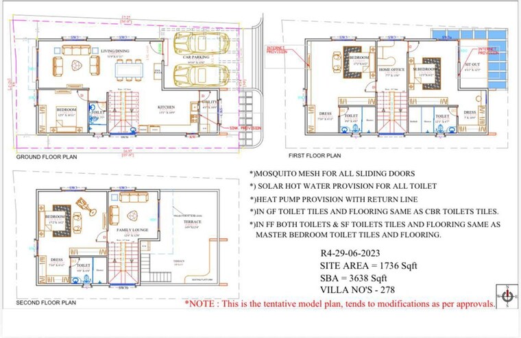 Floor Plan, trifecta-verde-en-resplandor 4 Bedroom 3638 Sq.Ft. Villa In Budigere Road Bangalore 10377344