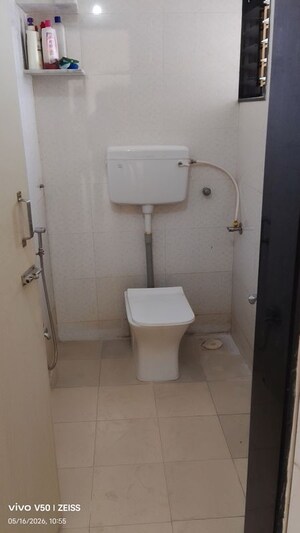 Bathroom in 2 BHK Apartment at Jimmy Tower Crystal, Kopar Khairane – for Rent