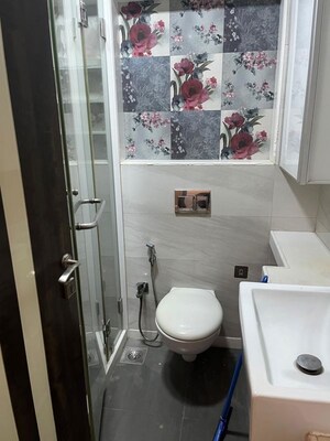 Bathroom in 1 BHK Apartment at Konkan Nagar CHS Mahim, Mahim West – for Rent