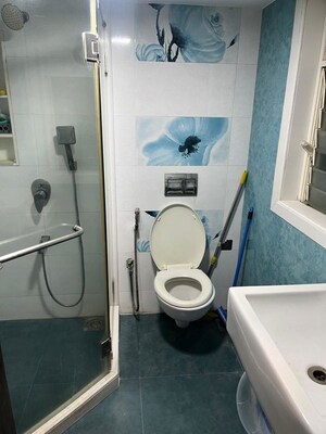 Bathroom in 1 BHK Apartment at Konkan Nagar CHS Mahim, Mahim West – for Rent