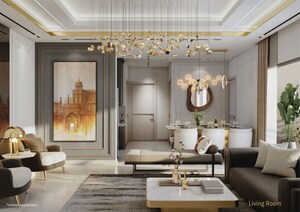 Living Room in 4 BHK Apartment at Amrapali Leisure Valley – for Sale