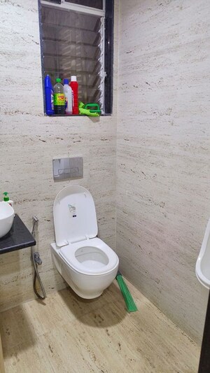 Bathroom in  Office Space at NMS Titanium, Cbd Belapur Sector 15 – for Rent