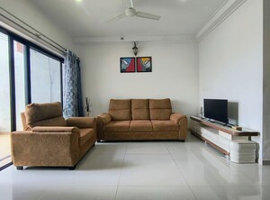 Living Room in 3 BHK Apartment at Duville Riverdale, Kharadi – for Rent