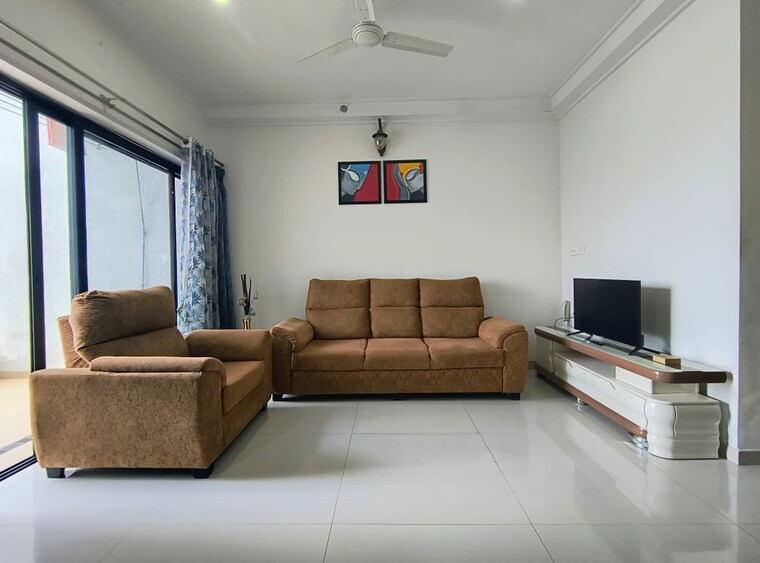 Living Room, duville-riverdale 3 Bedroom 800 Sq.Ft. Apartment In Kharadi Pune 10377769