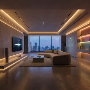 Living Room in 3.5 BHK Apartment at MRG Crown, Sector 106 – for Sale