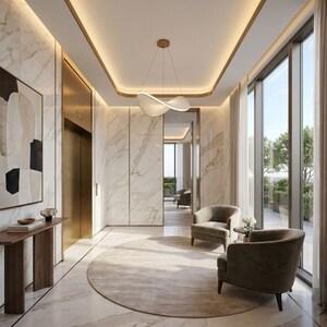 Living Room in 3.5 BHK Apartment at MRG Crown, Sector 106 – for Sale