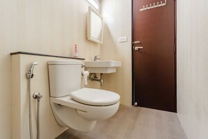 Bathroom in 3 BHK Apartment at MJR Pearl, Whitefield – for Rent