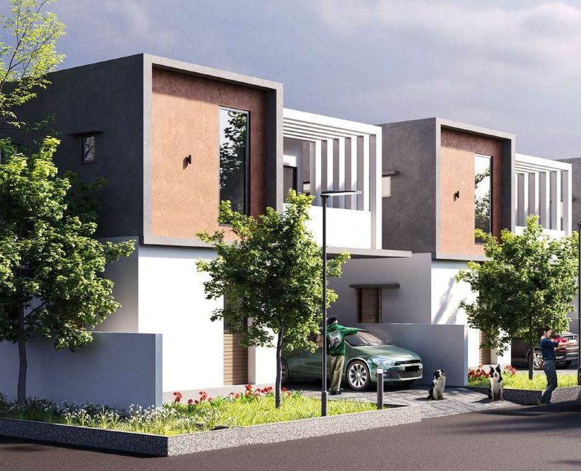 3 BHK + Pooja Room,Study Room,Extra Room 1600 Sq.Ft. Villa in Sark Town Homes