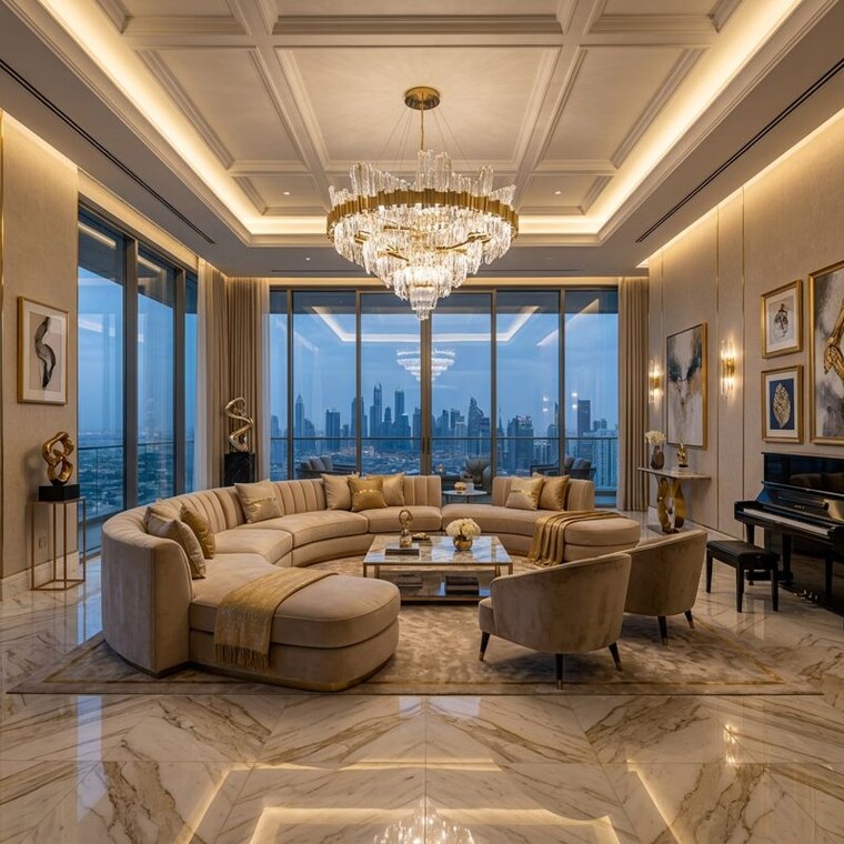 Living Room, emperium-titan 3 Bedroom 1906 Sq.Ft. Apartment In Sector 88a Gurgaon 10378086