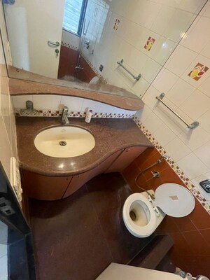 Bathroom in 3 BHK Apartment at Satyam CHS Andheri West, Andheri West – for Rent