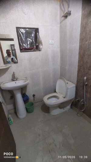 Bathroom in 2 BHK Builder Floor at Mehrauli – for Rent