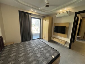 Bedroom in 1 BHK Builder Floor at Sushant Lok I – for Rent