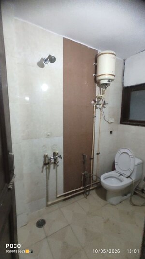 Bathroom in 2 BHK Builder Floor at Mehrauli – for Rent