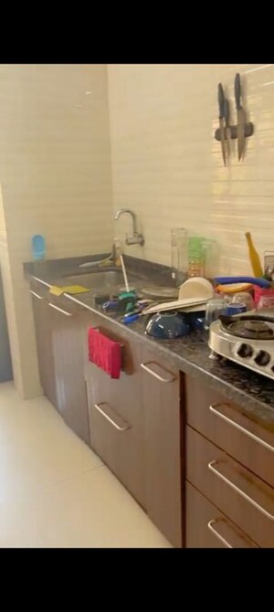 Kitchen in 2 BHK Apartment at Nor Wood Apartment, Andheri West – for Rent