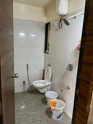 Bathroom in 3 BHK Apartment at Majestique Euriska, Mohammadwadi – for Rent