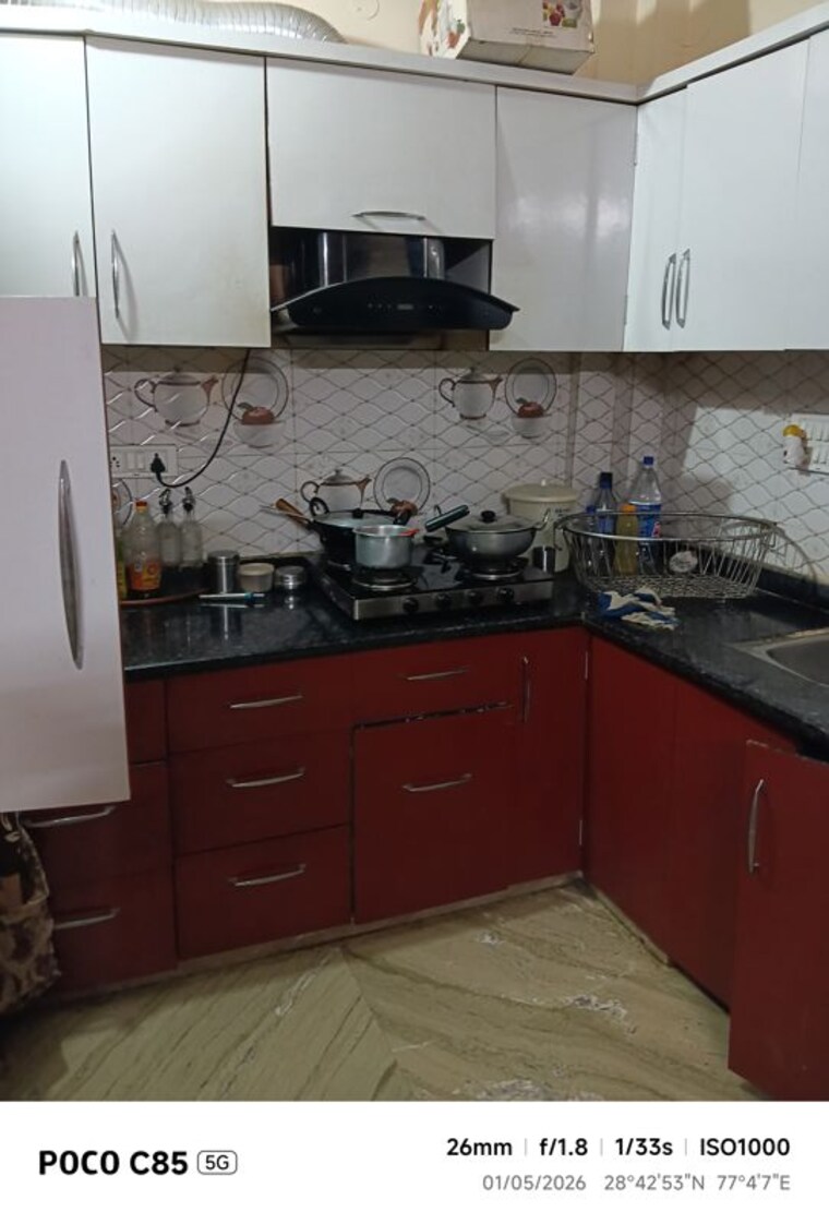 Kitchen, rohini sector 21 2 Bedroom 60 Sq.Mt. Builder Floor In Rohini Sector 21 Delhi 10378685