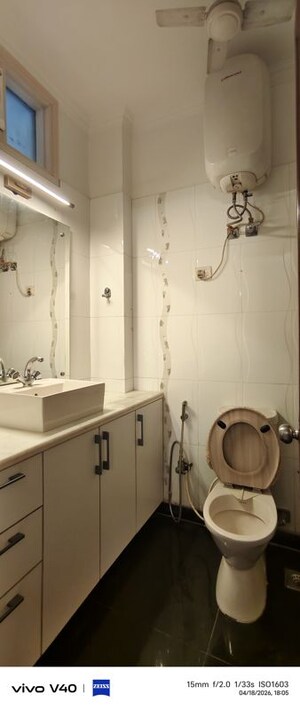 Bathroom in 3 BHK Apartment at Defence Colony – for Rent