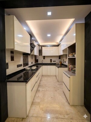 Kitchen in 3 BHK Builder Floor at Sarvodaya Enclave – for Rent