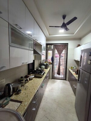 Kitchen in 3 BHK Builder Floor at Sushant Lok Iii – for Sale