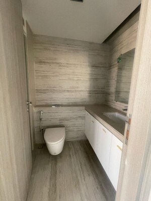Bathroom in 4 BHK Apartment at Rustomjee Paramount, Khar West – for Rent