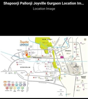 3 BHK Apartment – Map Location View at Shapoorji Pallonji Joyville Gurgaon, Sector 102 - for Rent