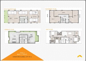 Floor Plan in 3 BHK Builder Floor at Signature Global City 92, Sector 92 – for Sale