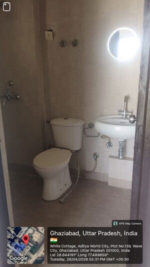 Bathroom in 2 BHK Apartment at Aditya City Apartments, Shahpur Bamheta – for Rent