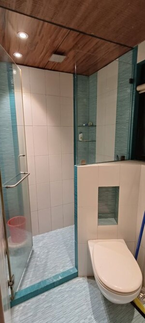 Bathroom in 3 BHK Apartment at Lakshachandi Heights, Goregaon East – for Rent