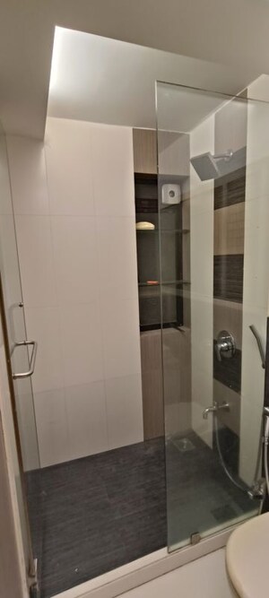 Bathroom in 3 BHK Apartment at Lakshachandi Heights, Goregaon East – for Rent