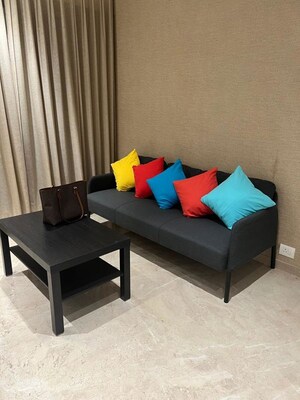 Living Room in 1 BHK Apartment at Hiranandani Regent Hill, Powai – for Rent