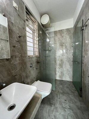 Bathroom in 3 BHK Apartment at Romell Aether, Goregaon East – for Rent