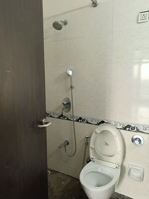 Bathroom in 3 BHK Apartment at Romell Aether, Goregaon East – for Rent