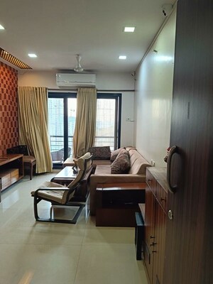 Living Room in 3 BHK Apartment at K Raheja Heights, Malad East – for Rent