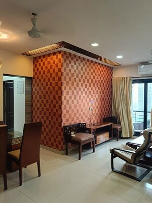 Living Room in 3 BHK Apartment at K Raheja Heights, Malad East – for Rent