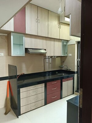 Kitchen in 3 BHK Apartment at K Raheja Heights, Malad East – for Rent