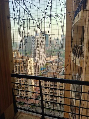 Balcony in 3 BHK Apartment at K Raheja Heights, Malad East – for Rent