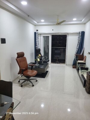 Living Room in 2.5 BHK Apartment at Lotus Sky Garden, Malad West – for Rent