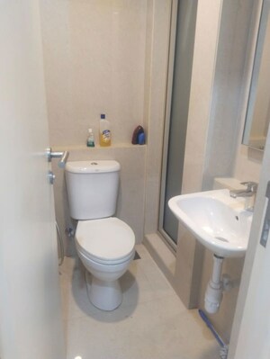 Bathroom in 1 BHK Apartment at Hiranandani Estate Solitaire C, Ghodbunder Road – for Rent