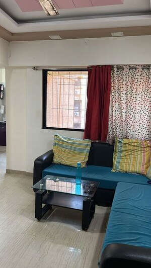 Living Room in 2 BHK Apartment at Puraniks Kanchanpushp Complex, Kavesar – for Rent