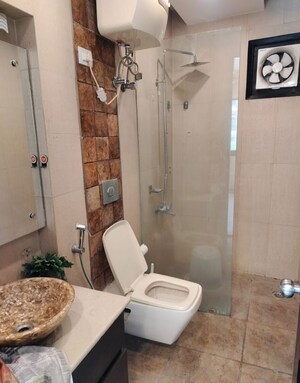 Bathroom in 1 BHK Builder Floor at Greater Kailash I – for Rent